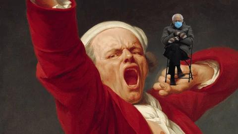Bernie sitting meme
